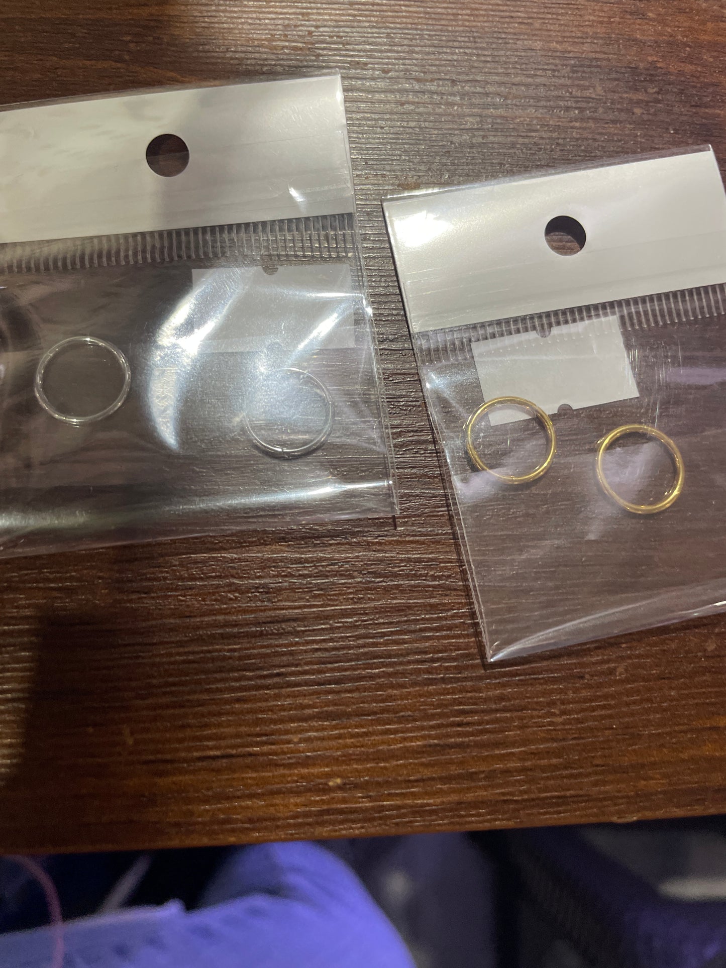 Argollas de acero ultra delgadas