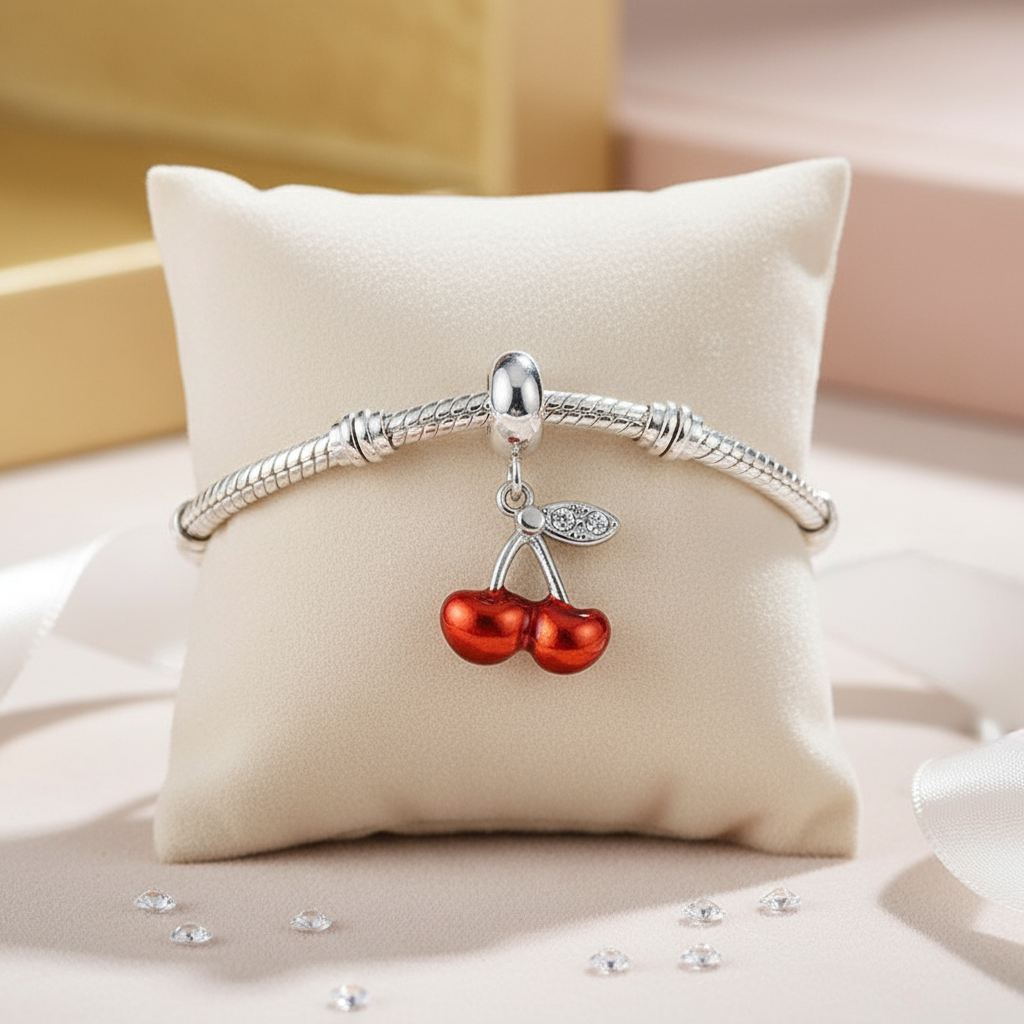 Charm Colgante de Cerezas 🍒✨