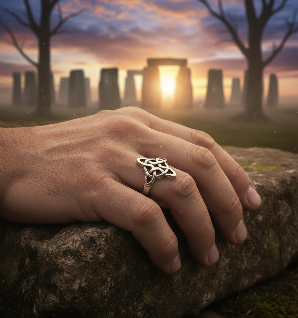 Anillo de Nudo Celta Triquetra