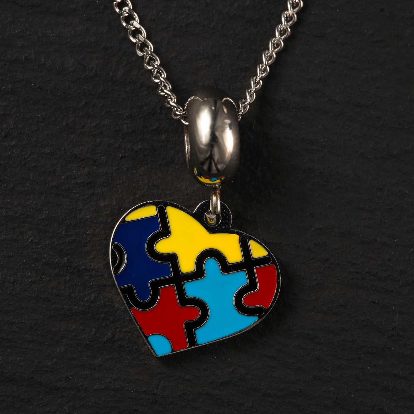 Dije acero corazón - autismo