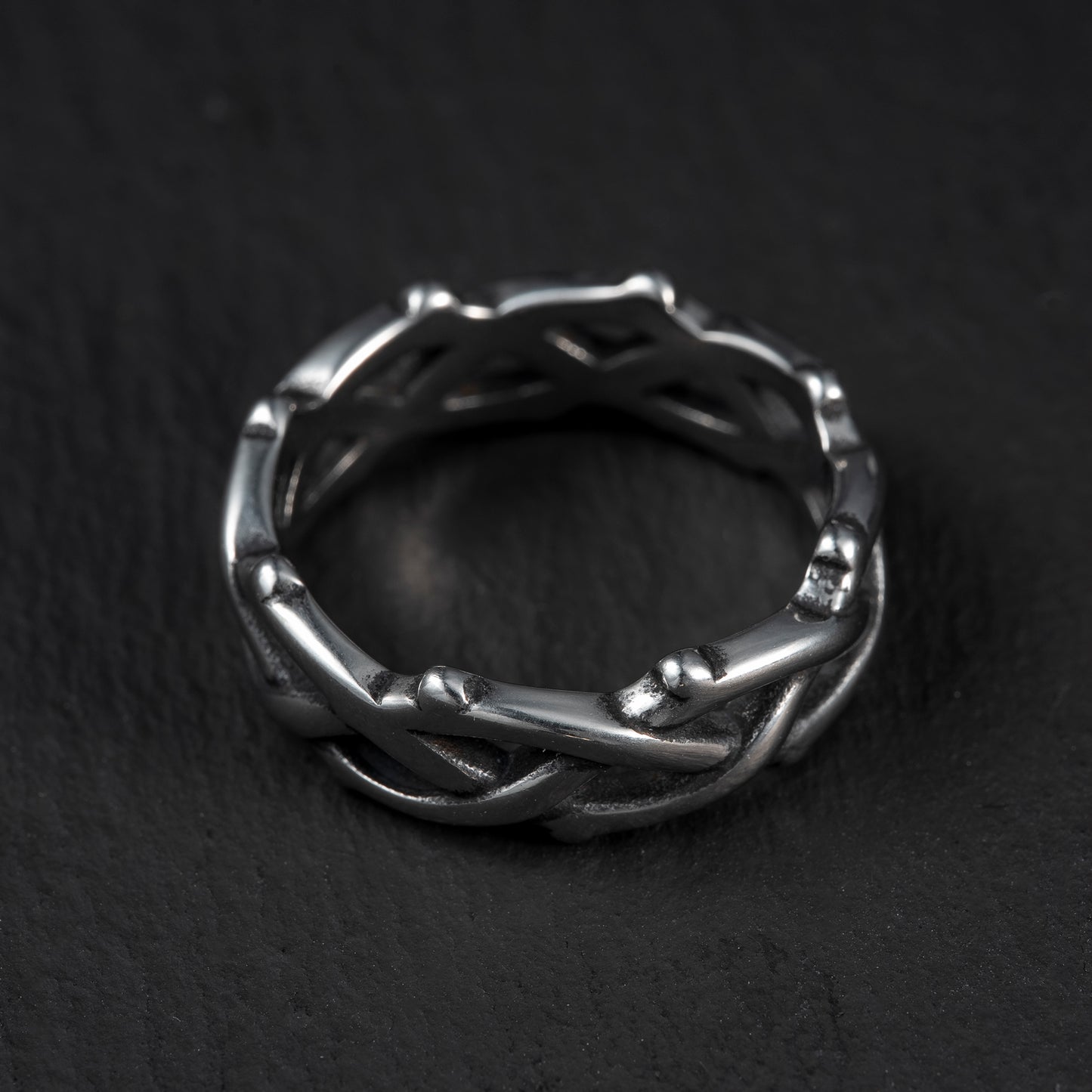 Anillo acero Corona de espinas