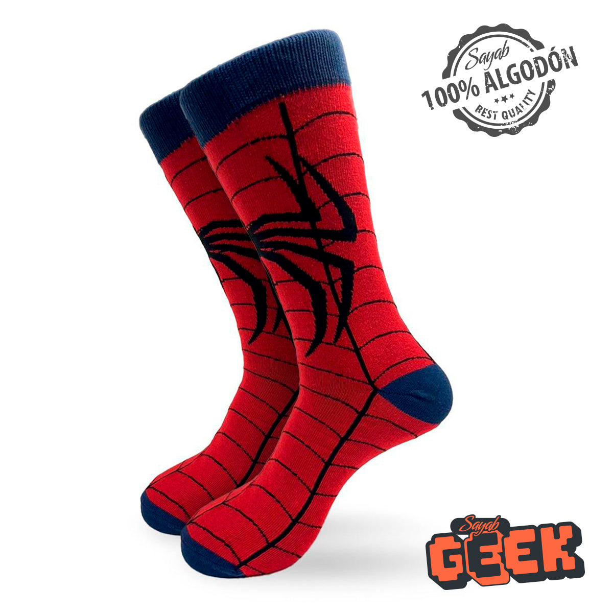 Calcetín 100% algodón Spider-Man