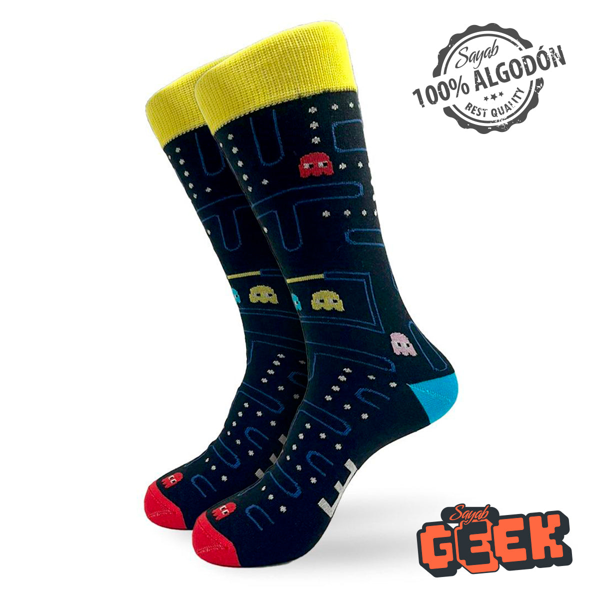 Calcetín 100% algodón Pac-Man