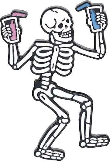 Pin Esqueleto fiestero - Halloween