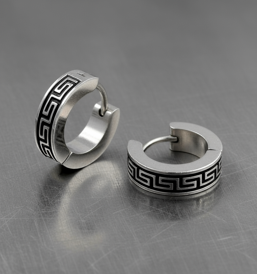 Aretes con Diseño Greca "Great Wall"