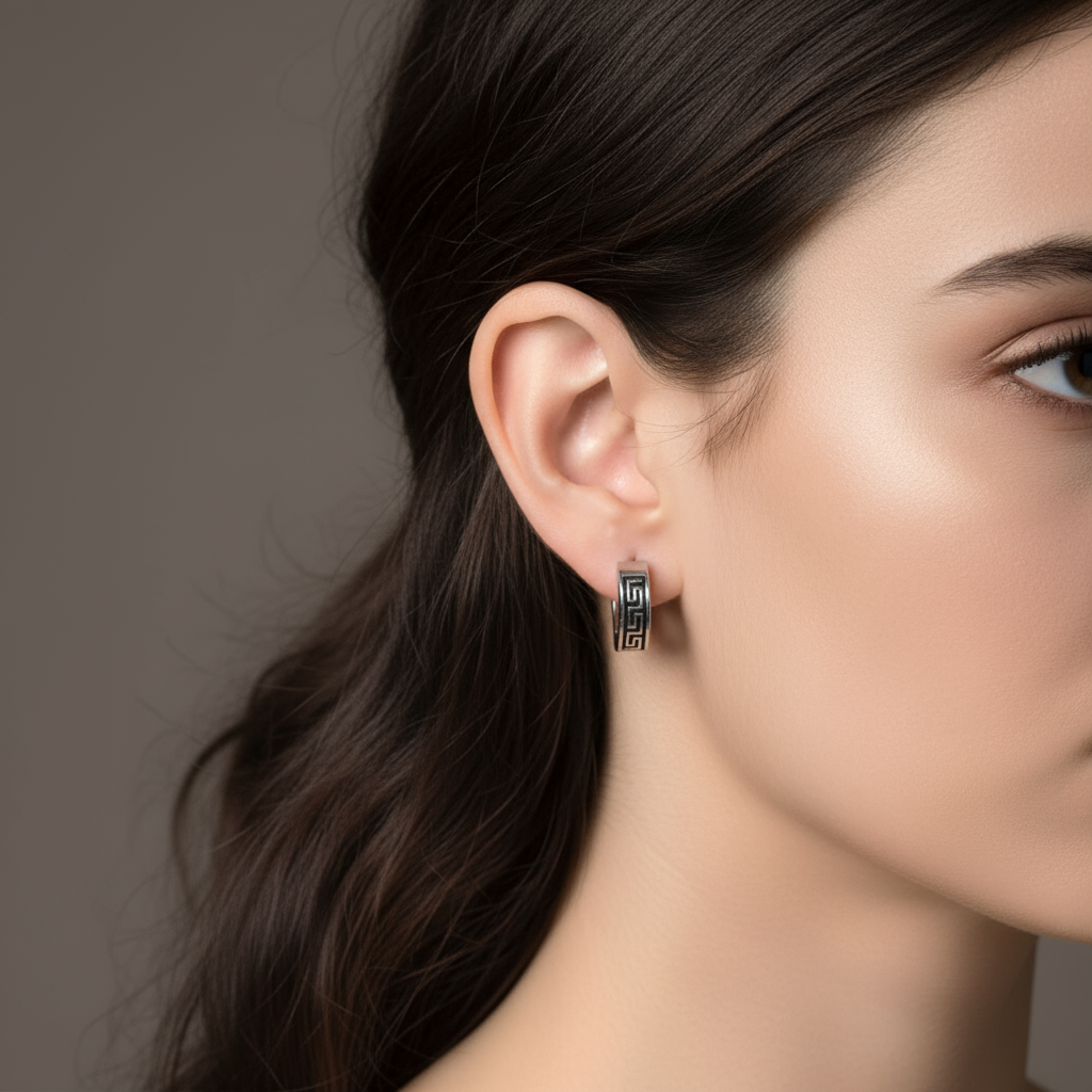 Aretes con Diseño Greca "Great Wall"