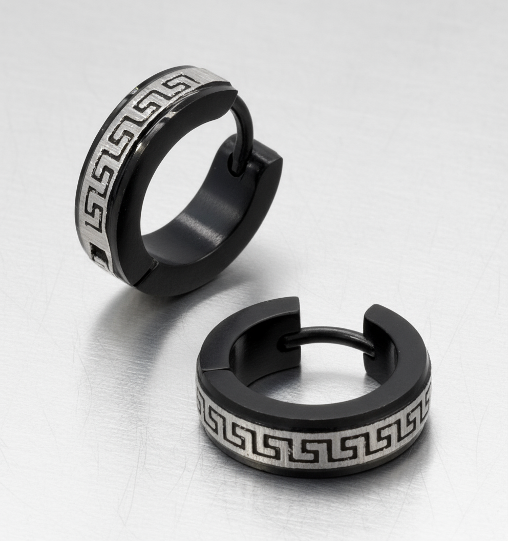 Aretes con Diseño Greca "Great Wall"