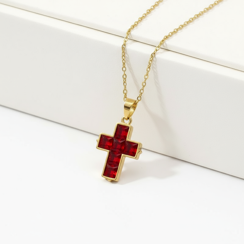 Cadena y dije Cruz Trendy ✝️💖