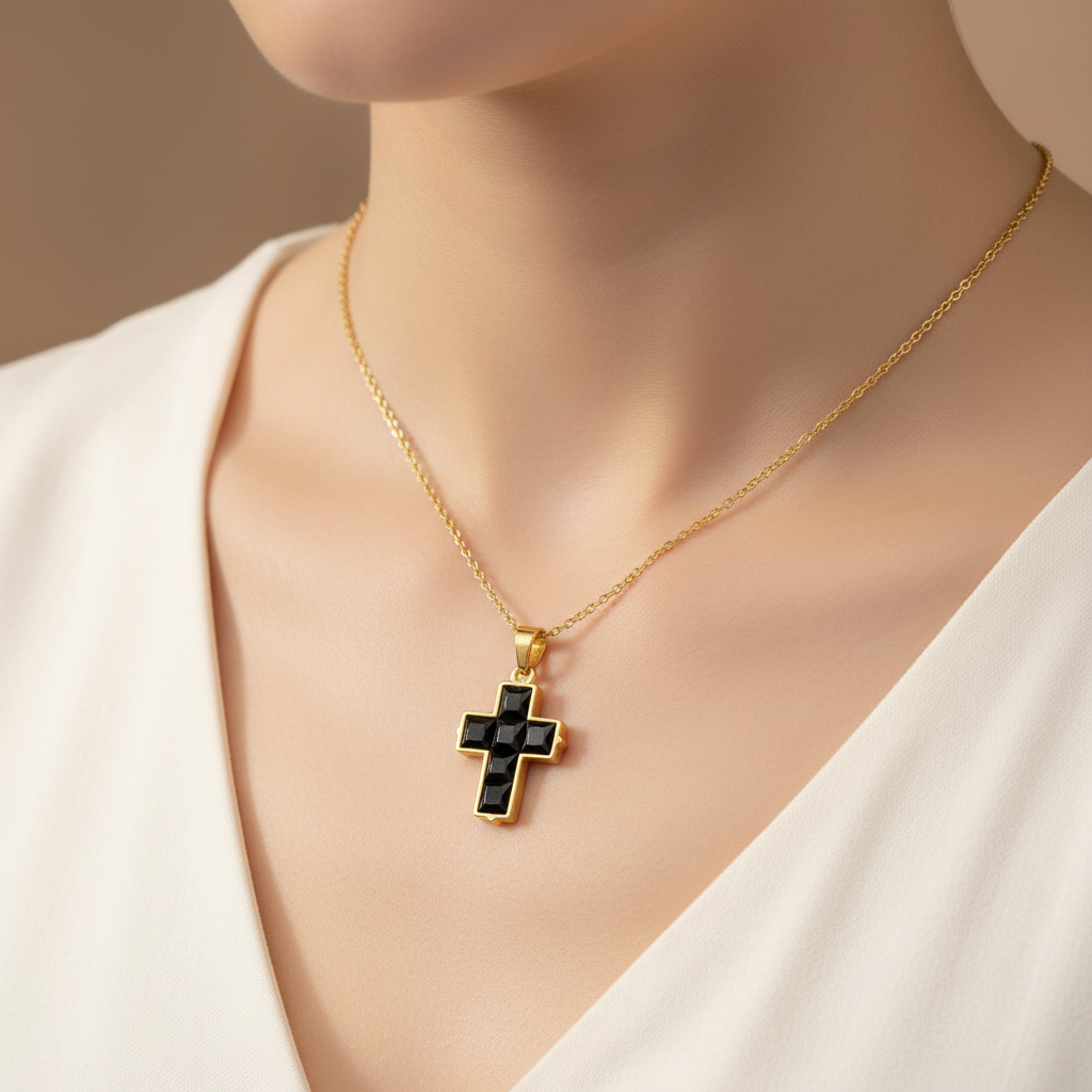 Cadena y dije Cruz Trendy ✝️💖