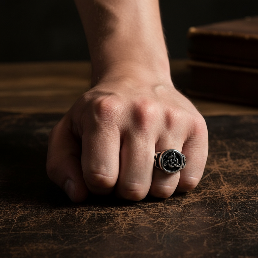 Anillo Nudo Celta Triqueta