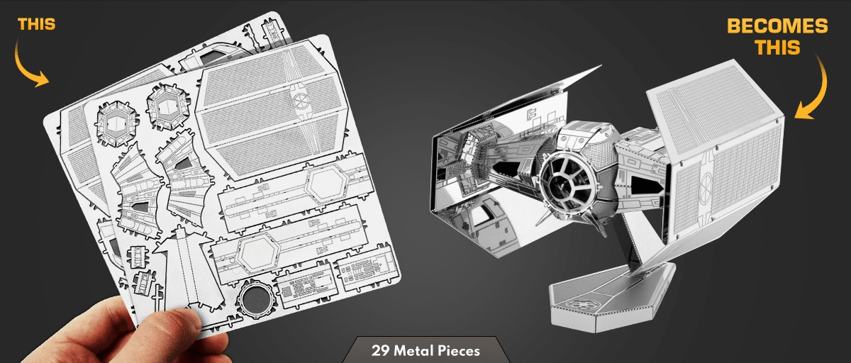 Rompecabezas 3D - Caza TIE advanced 🌑 Star Wars