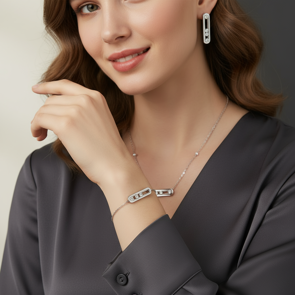 Set de Joyas de Barra con Circonias ✨💎