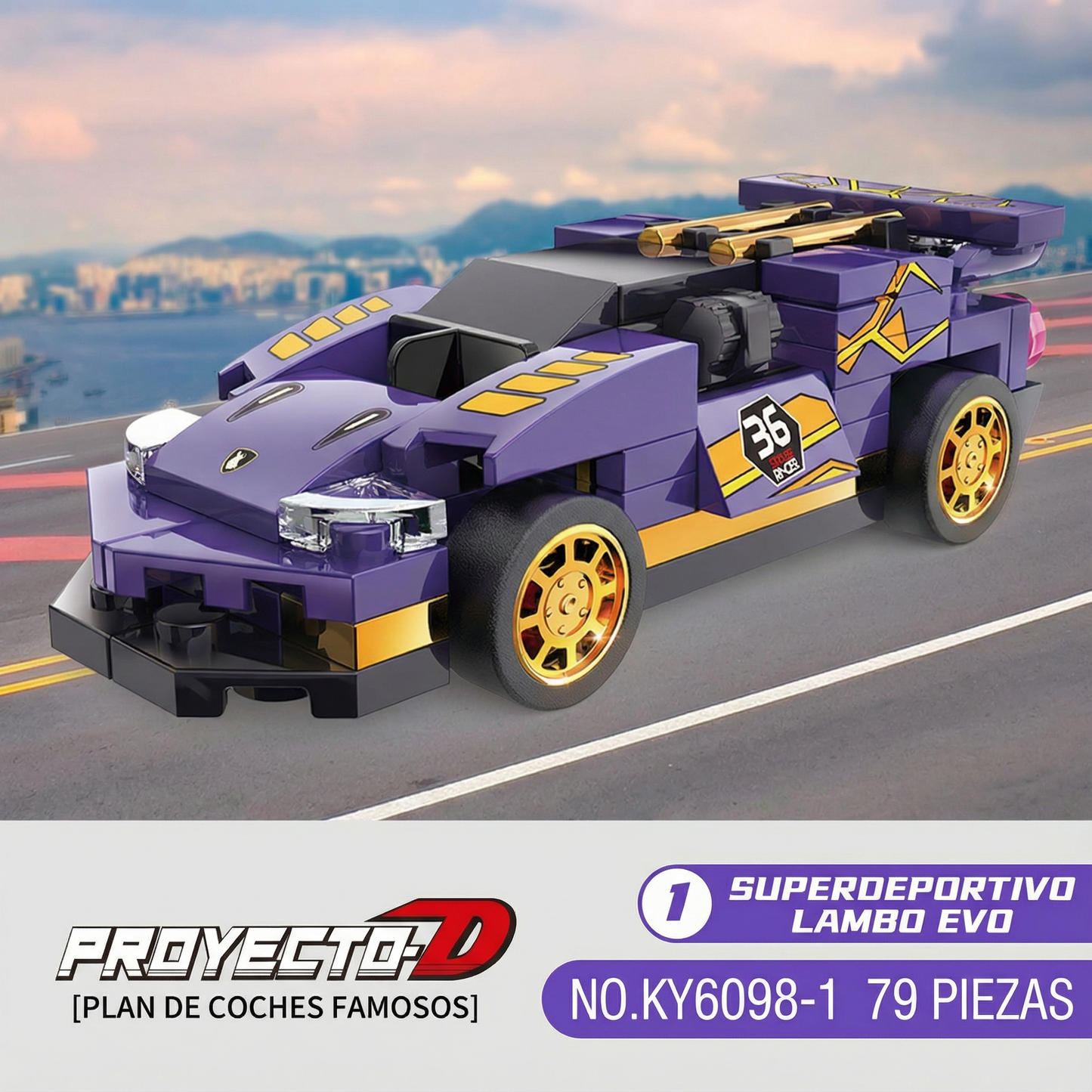 Lego - KY6098-1- Lambo Evo con Starting Thruster 💜⚡