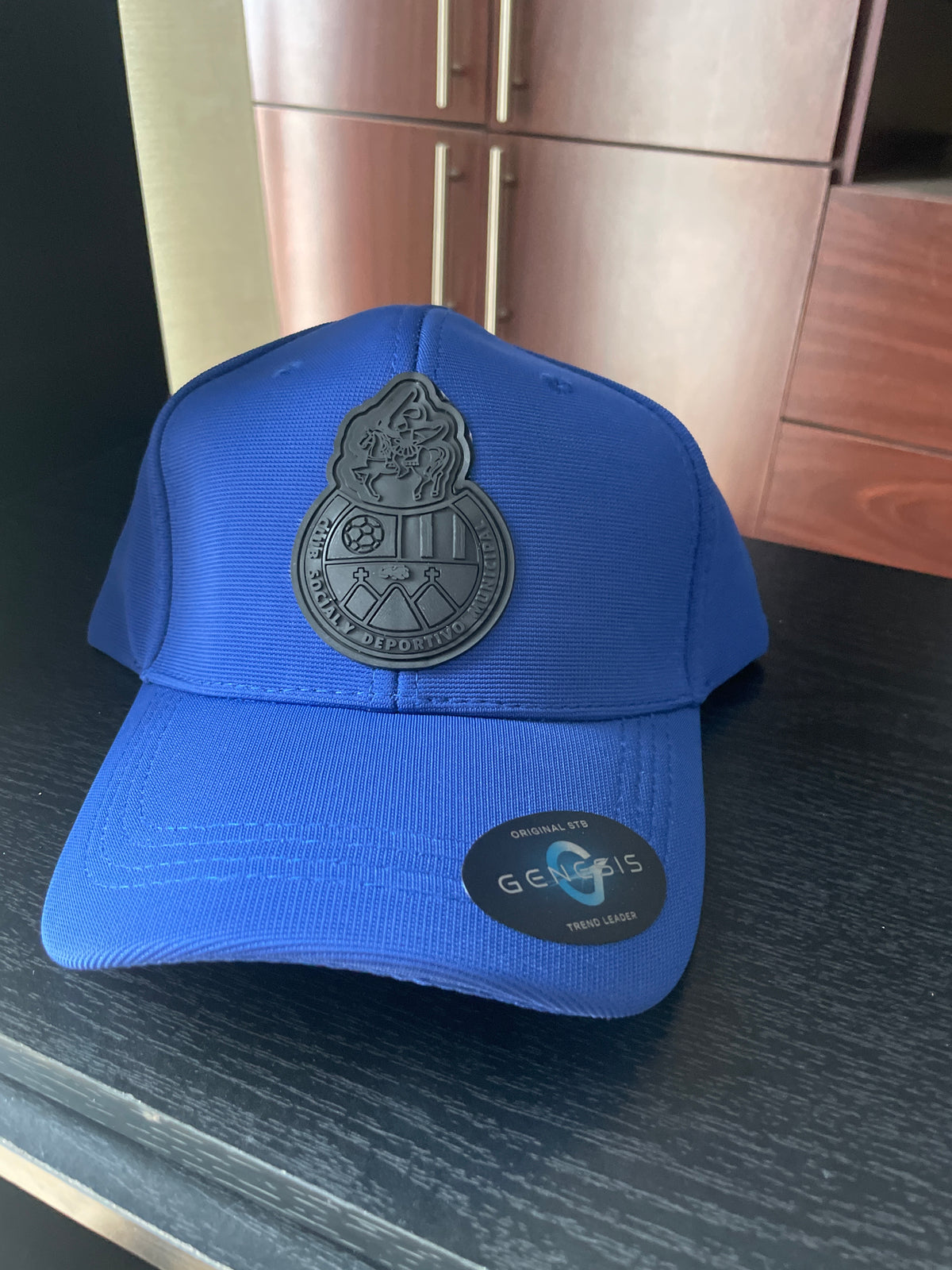 Gorra Municipal azul logo negro