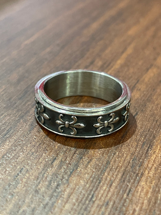 Anillo Antiestrés Flor de Lys