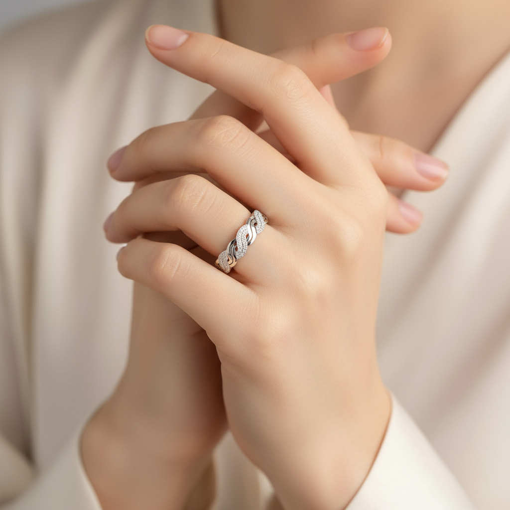 Anillo diseño trenza ✨💍