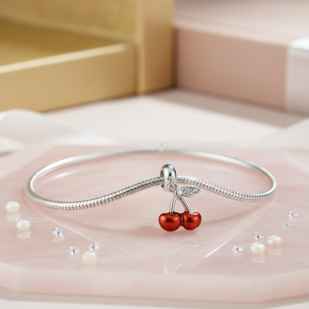 Charm Colgante de Cerezas 🍒✨