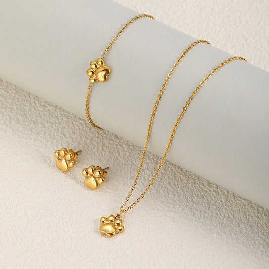 Set de Joyas de Huella de Pata de Perro ✨🐾