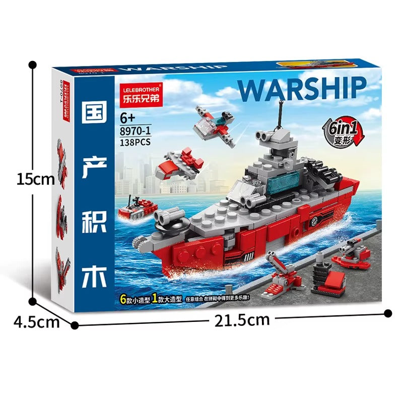 Lego - 8970-1 - Red Warship ⚓🚢  6 en 1