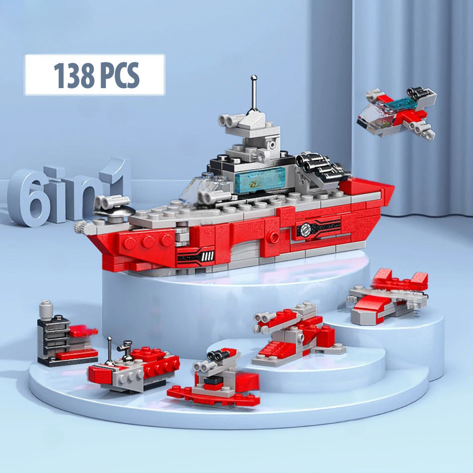 Lego - 8970-1 - Red Warship ⚓🚢  6 en 1