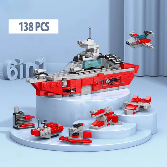 Lego - 8970-1 - Red Warship ⚓🚢  6 en 1