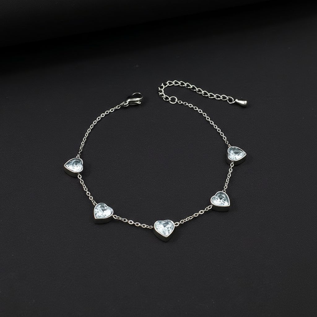 Set de Joyas con Corazones de circonia 💙✨