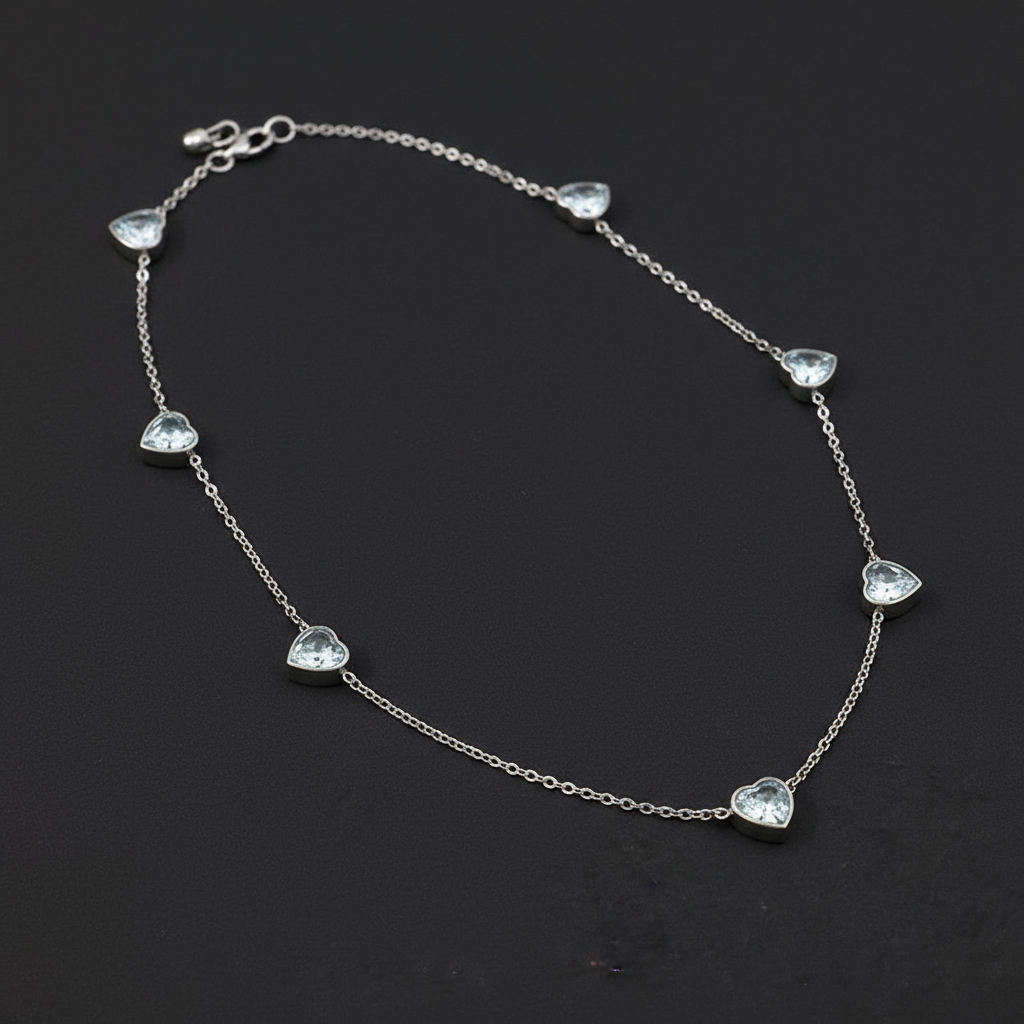 Set de Joyas con Corazones de circonia 💙✨