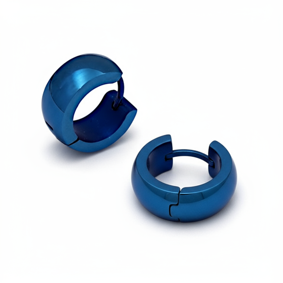 Aretes de aro en Azul Eléctrico 💙✨