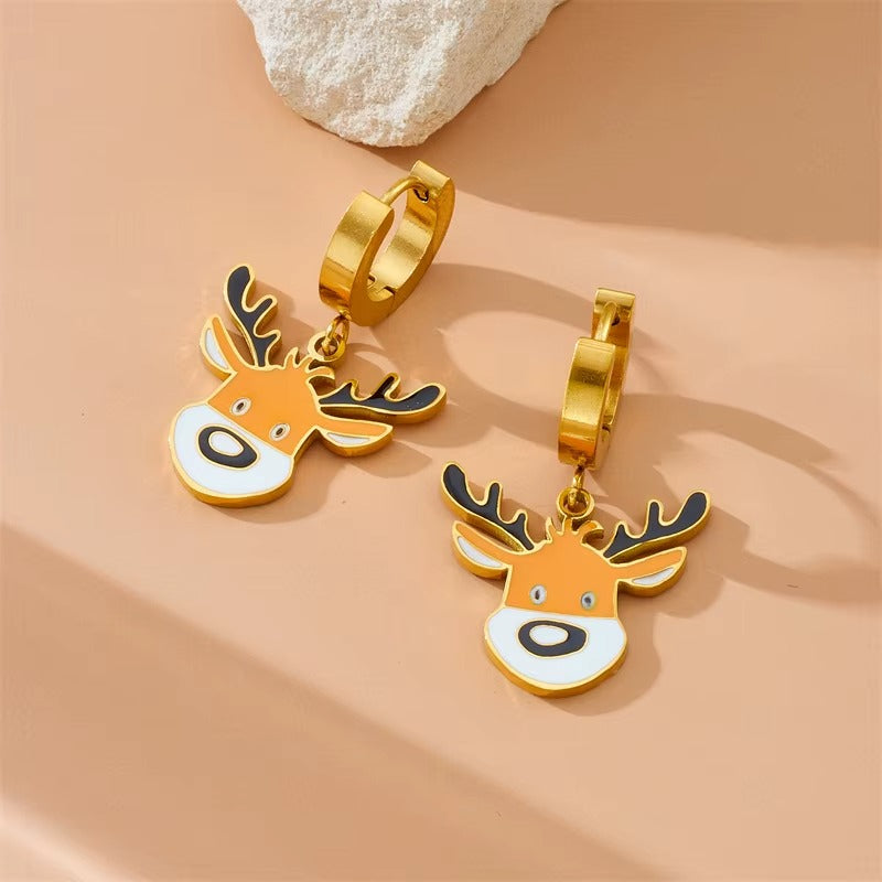 Aretes Navideños Rodolfo el Reno 🦌✨
