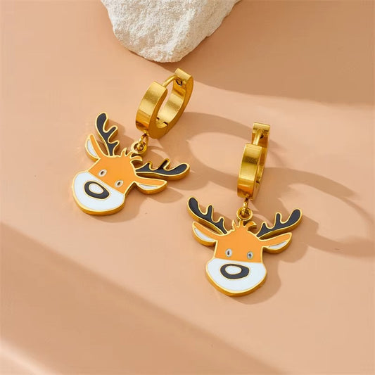 Aretes Navideños Rodolfo el Reno 🦌✨