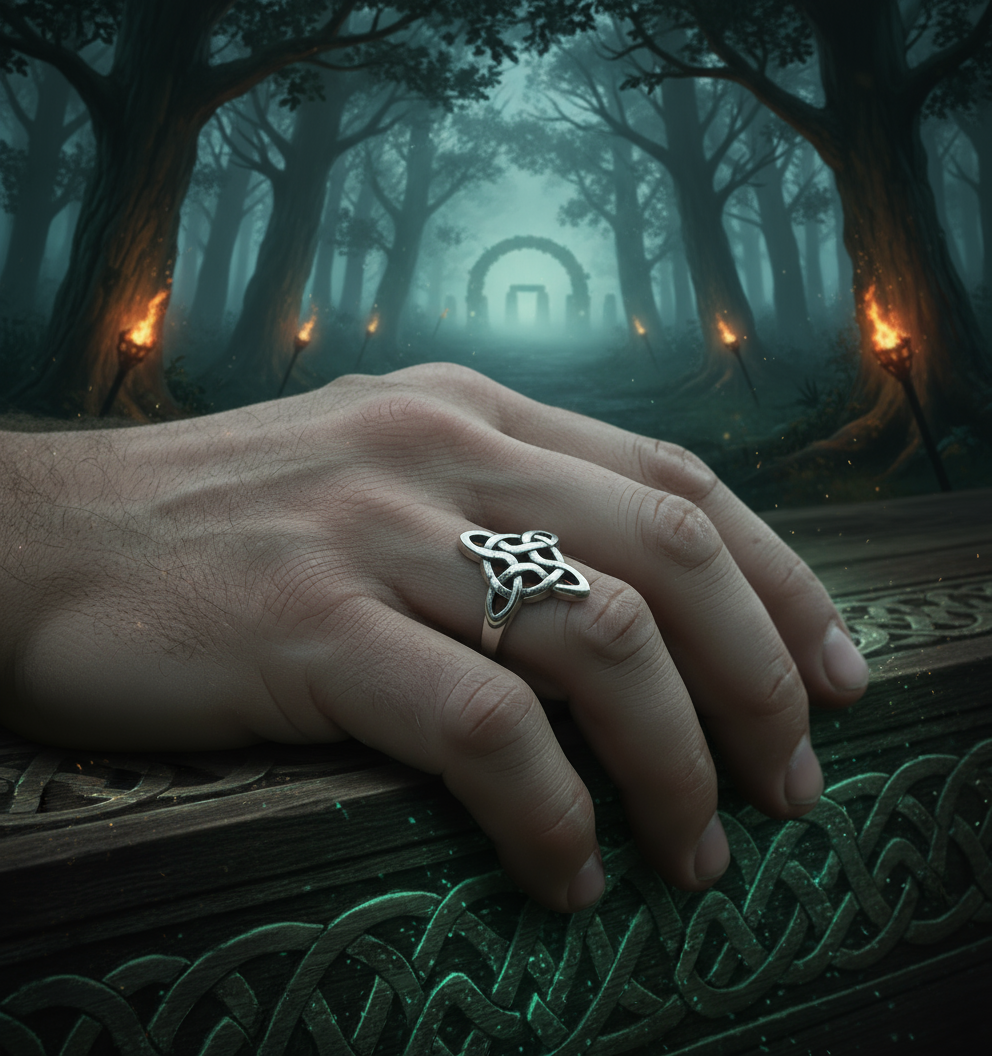 Anillo de Nudo Celta Triquetra