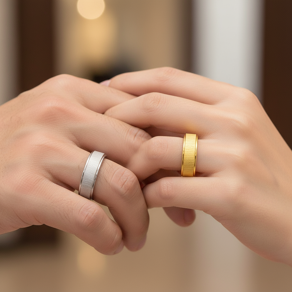 Anillo clásico texturizado 💍✨