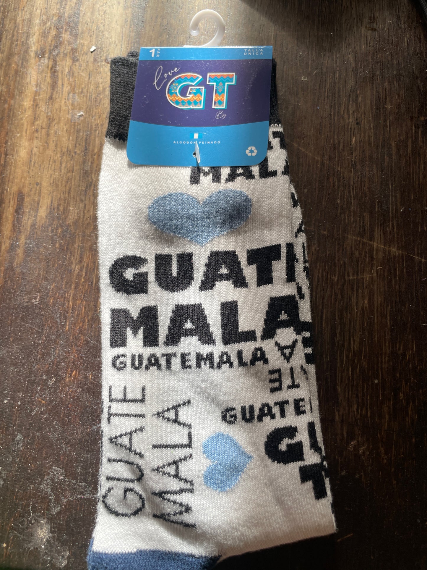 Calcetín 100% algodón Guatemala te amo