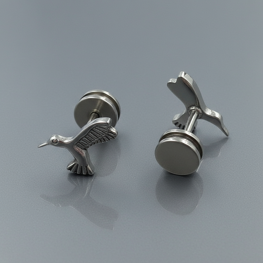 Aretes tipo piercing de Colibrí 🕊️✨
