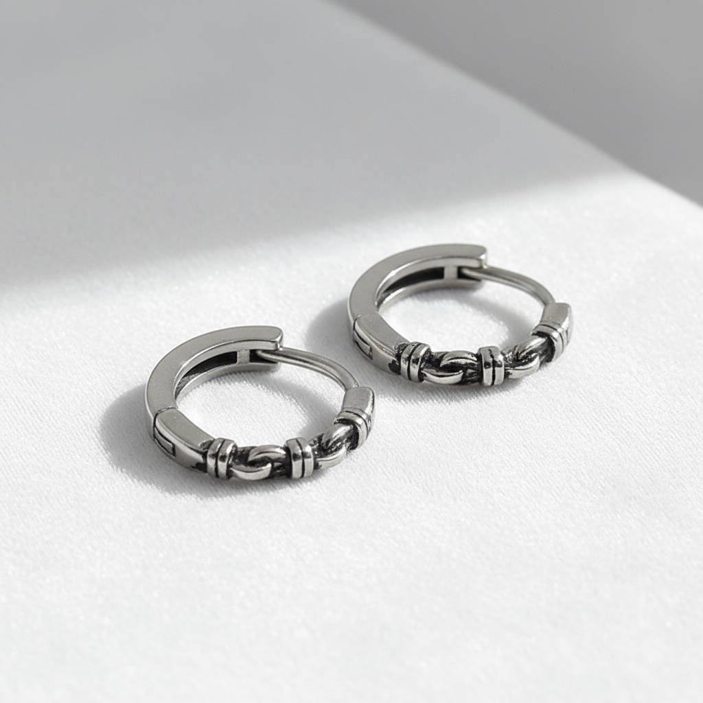 Aretes huggie diseño de Cadena delgada ⛓️✨