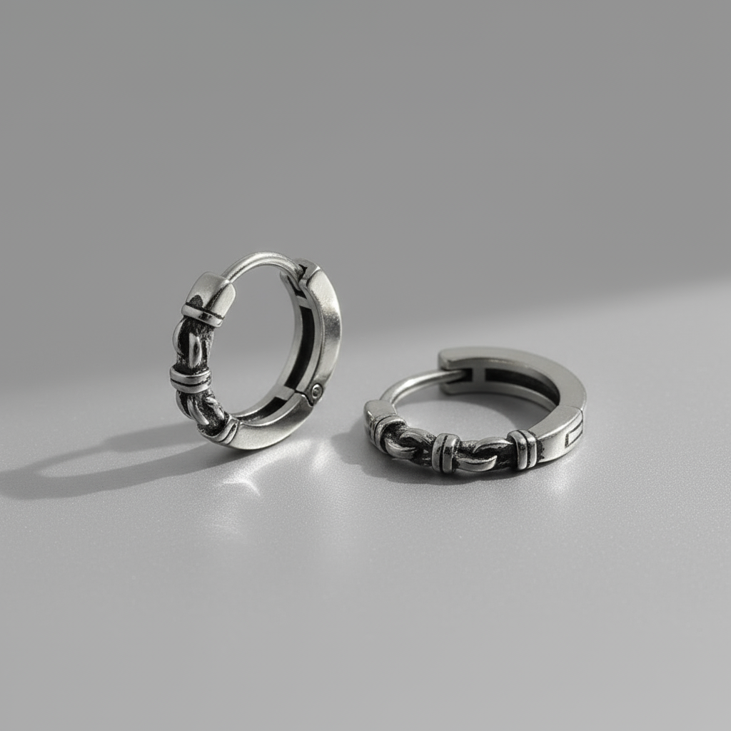 Aretes huggie diseño de Cadena delgada ⛓️✨