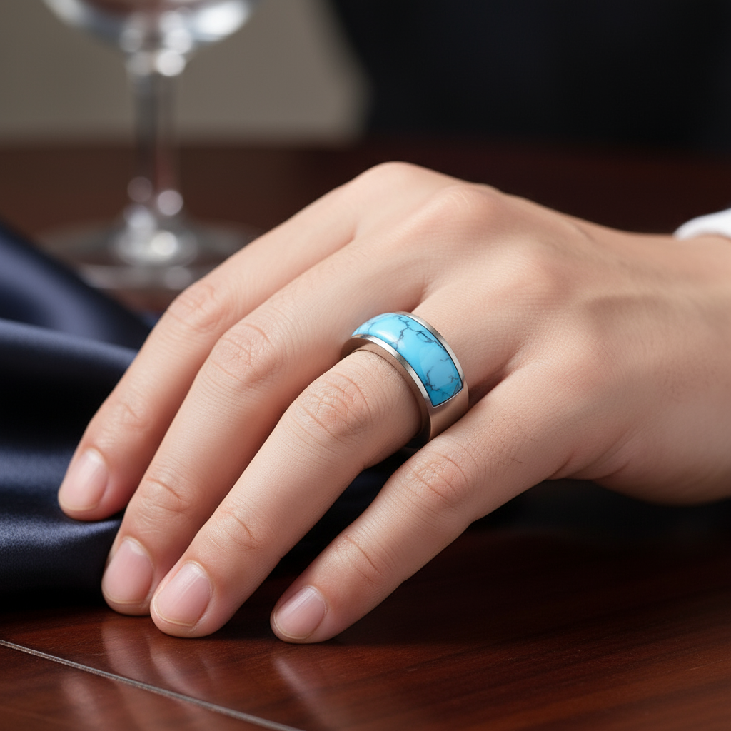 Anillo de howlita turquesa 💍💙