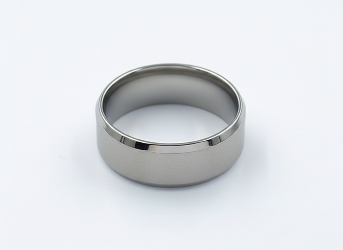 Anillo de banda ancha en acero Inoxidable