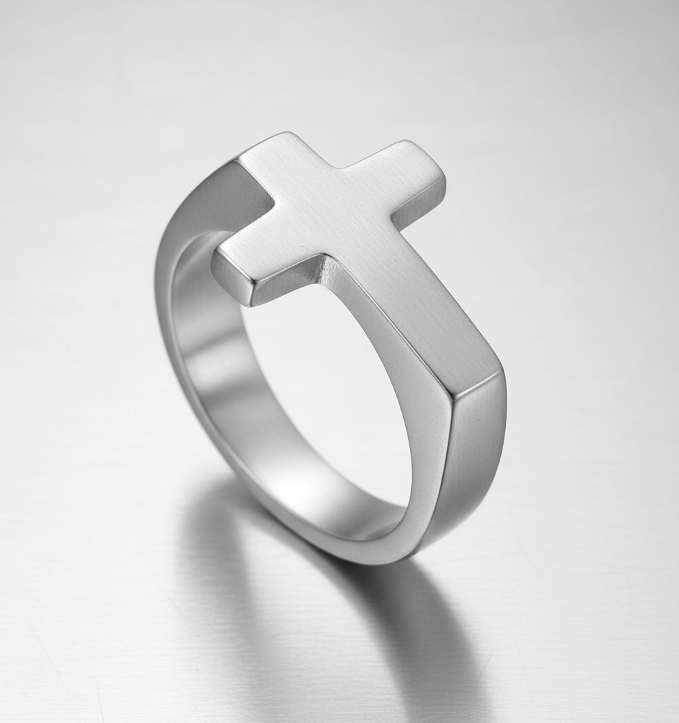 Anillo Cruz Minimalista ✝️✨