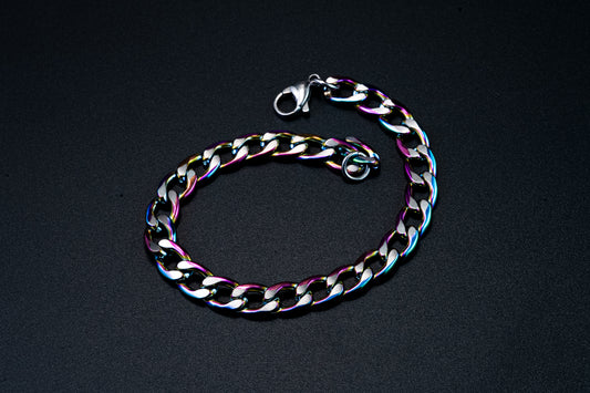 Set acero tornasol bicolor