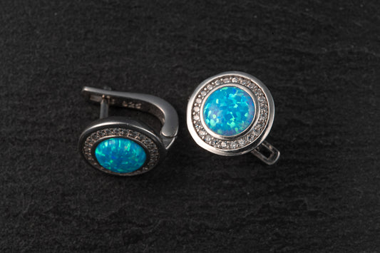 Set de ópalo en plata 925