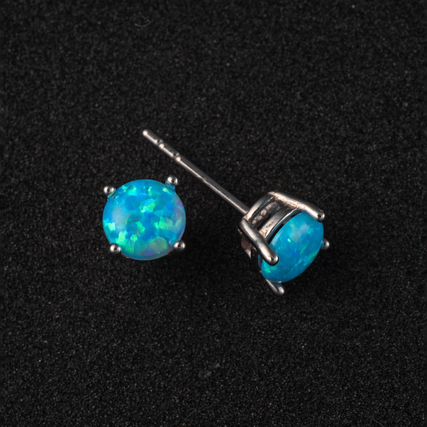 Aretes de ópalo en plata 925