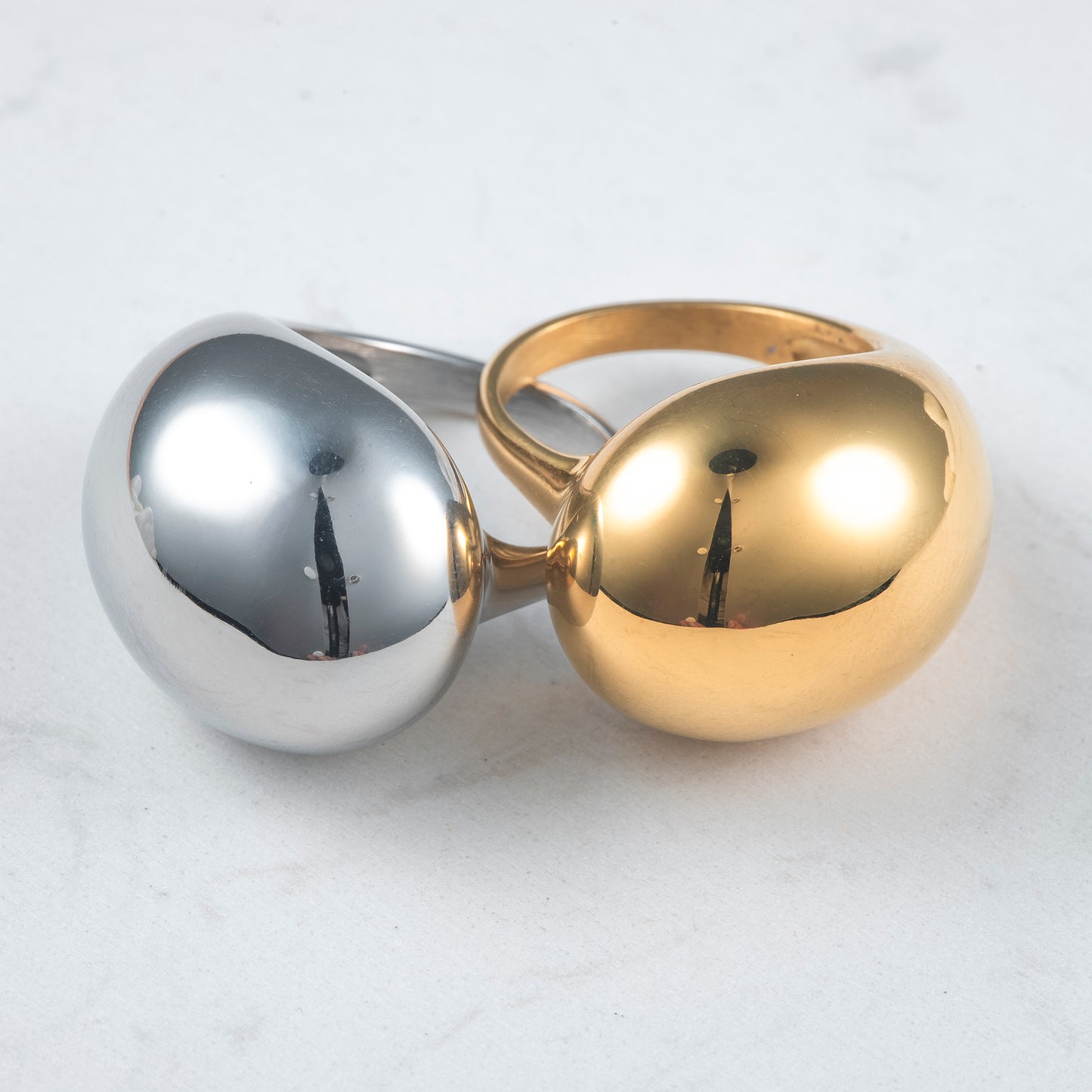 Anillo acero Gota