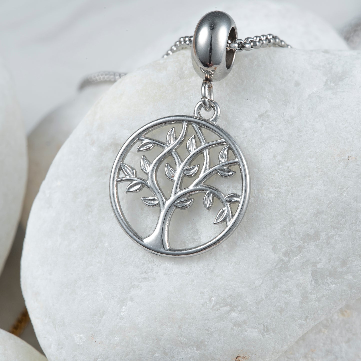 Dije acero árbol de la Vida