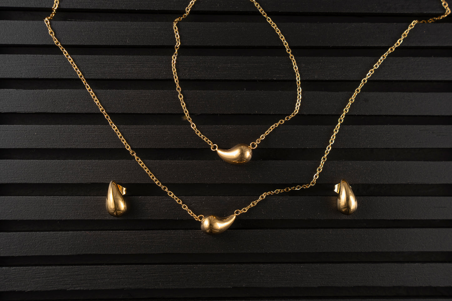 Set de acero gotitas