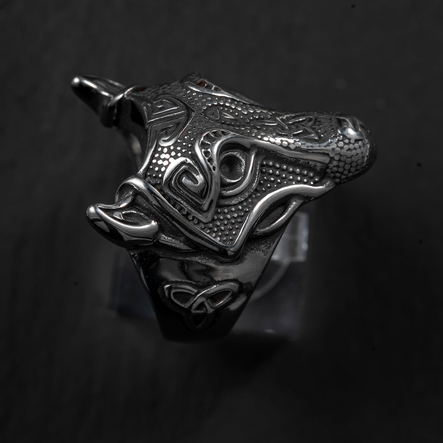 Anillo acero Lobo Fenrir