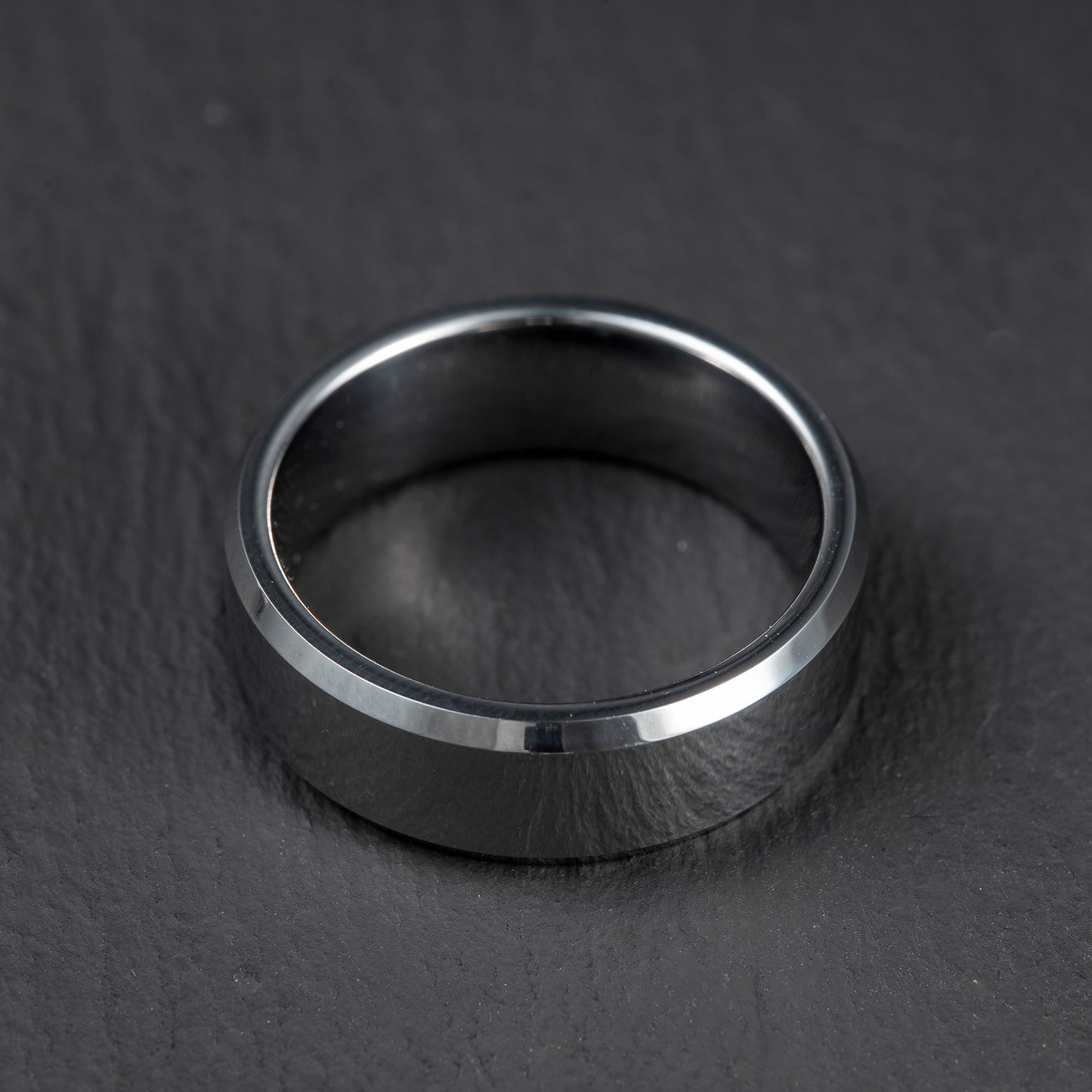 Anillo de Tungsteno plateado