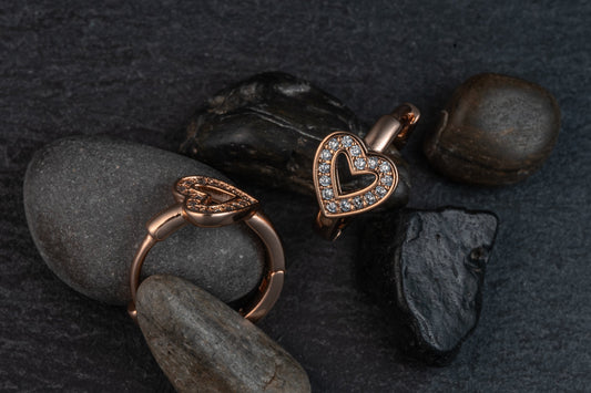 Argollas de Zamak corazon calado