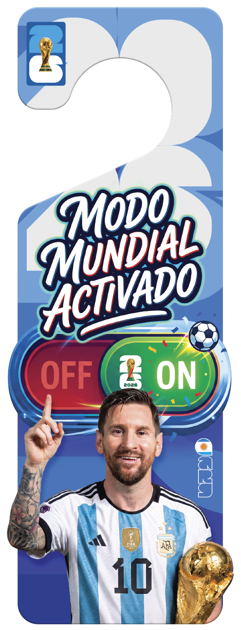 Colgador puerta Mundial 2026 - Messi