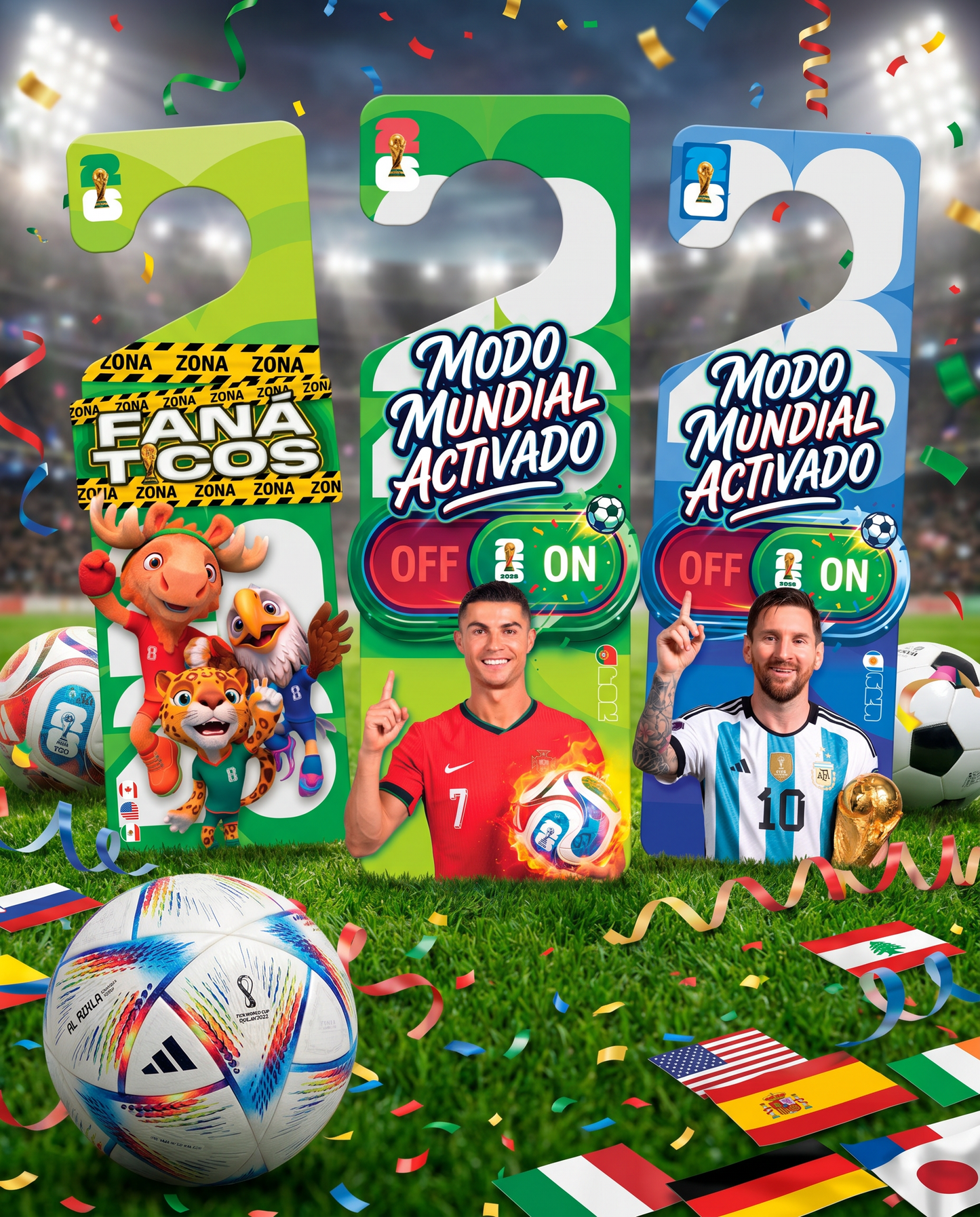 Colgador puerta Mundial 2026 - Mascotas